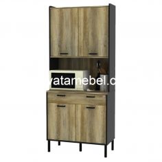 Kitchen Cabinet Size 80 - Activ Jazz Austin KC 80 / Canyon Oak - Black